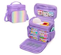 LoDrid Borsa portaoggetti compatibile con Little Tikes Story Dream Machine Books Starter Set, custodia con manico e tracolla per libro di fiabe, personaggio, viola, solo borsa