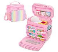 LoDrid Borsa portaoggetti compatibile con Little Tikes Story Dream Machine Books Starter Set, custodia con manico e tracolla per libro di fiabe, personaggio, rosa, solo borsa