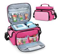 LoDrid Custodia Compatibile con Toniebox 2/1, Borsa Portatile per Lettore Audio Starter Set con Manico e Tracolla per Organizer per Accessori, Rosa Rossa, Solo Borsa (design brevettato)