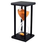 Lodunsyr Clessidra da 60 minuti con timer per decorazione ornamentale ristorante soggiorno casa armadio ufficio scrivania camera da letto festa festival Natale cornice in legno sabbia timer orologio
