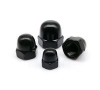 LOEASE 1/5/10 Pezzi M3 M4 M5 M6 M8 M10 M12 304 Superficie in Acciaio Inossidabile Nero Esagonale Tappo ghianda Copertura Decorativa semicerchio Cupola Dado Dadi ciechi Hardware (Size : 10pcs M4)
