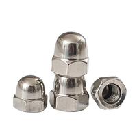 LOEASE 1/5pcs Passo Filo Ghianda Dado M8 M10 M12 M14 M16 M20 304 in Acciaio Inox Fine Dente Decorativo Tappo a Cupola Dadi Dadi ciechi Hardware (Size : M10x1.25(3Pcs))