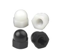 LOEASE 2/10/20/50 pz Nylon Ghianda Tappo A Cupola Dadi Bianco/Nero di Plastica Esagonale Dado Esagonale M3 M4 M5 M6 M8 M10 M12 M14 M16 M18 M20 Dadi ciechi Hardware (Color : White, Size : M10 10pcs)