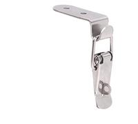 LOEASE 90 Gradi Anatra-Bocca Fibbia Gancio di Blocco di Ferro Caricato a Molla Draw Toggle Fermo Morsetto Clip Argento Hasp Fermo Cattura Chiusura (Color : 02)