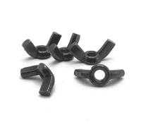 LOEASE Dadi ad Alette 10 pz M3 M4 M5 M6 M8 M10 M12 Nero Dado a Farfalla in Acciaio al Carbonio Stringere a Mano Dado ad Alette (Color : Black, Size : M8)