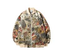 Loeay Giacca da Uomo Casual Giacca da Uomo con Ricamo Giapponese Giacca da Uomo Hip Hop Streetwear 2019 Autunno Nuovo Bomber Giacca da Uomo Cappotto da Uomo 3XL