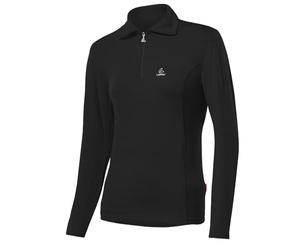 LÖFFLER Basic - Felpa con Zip in Tessuto transtex, Donna, Nero (Nero), 50