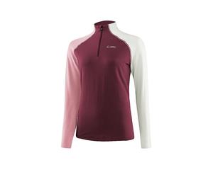 LÖFFLER Maglia intima da donna con zip TRANSTEX Coblo rosso scuro | 42