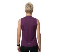 Loeffler Half Zip Plain Sleeveless Jersey Viola 42 Donna Bordeaux