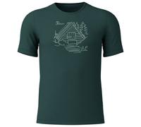 Löffler - Printshirt Cottage Merino-Tencel - Maglia merino 48 forest