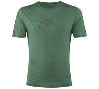 Löffler - Printshirt Mountains Merino-Tencel - Maglia merino 46 verde