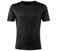 Löffler - Printshirt Mountains Merino-Tencel - Maglia merino 50 nero