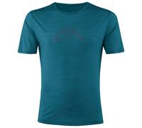 Löffler - Printshirt Mountains Merino-Tencel - Maglia merino 52 blu