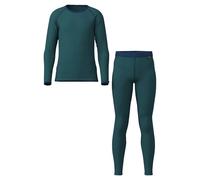 Loeffler Transtex® Warm 180 Long Sleeve Base Layer Set Verde 128 cm Bambini