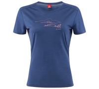 Löffler - Women's Printshirt Country Merino-Tencel - Maglia merino 44 blu