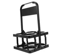 LOEFLIFA 1pezzi Portabottiglie Pieghevole Per Portatile Con Maniglia Per Picnic e Barbecue Organizer Per Bottiglie Vino e Bevande Nero