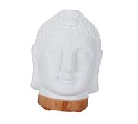 LOEFLIFA 1pezzi Umidificatore Diffusore Aroma Ceramica Forma Di Testa Di Buddha Con Luce Notturna Per Ambienti Domestici e Spa Soluzione Per Aria Secca e Congestione Sinusale