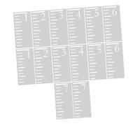 LOEFLIFA 2 Set Stencil Righello Piedi Riutilizzabile in Plastica per Misurazione Altezza Parete Decorativa