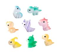 LOEFLIFA 8pezzi Miniature Dinosaur Figurine Da Resina Colorata Per Decorazioni Creative Di Giardini e Terrari Statuette Vivaci e Uniche Per Paesaggi e Decorazioni Domestiche