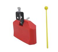 LOEFLIFA Campanaccio Percussione Musicale Rosso Piccolo Accessorio Didattico per Batteria Suono Chiaro e Penetrante Facile da Montare su Supporti Giocattolo Musicale Educativo