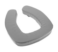 LOEFLIFA Copriwater Rialzato Imbottito Grigio Strappo, Rialzo per Sedile Wc per Anziani, Cuscino Portatile e Lavabile per Bagno Domestico, Supporto Sicuro e Confortevole per Toilette