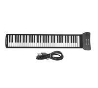 LOEFLIFA Pianoforte Elettronico Portatile Tasti Pieghevole con Registrazione e Programmazione Batteria Integrata Connessione USB e Wireless per App Tastiera Morbida con Effetti Drum per