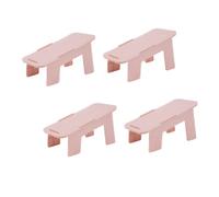 LOEFLIFA Portascarpe Doppio Strato Smontabile 4 Pezzi Rosa Organizer per Scarpe Salvaspazio per Casa e Negozio, Scaffale Modulare per Sandali, Pantofole e Scarpe