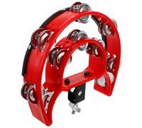 LOEFLIFA Tamburello Doppio Strato di Sonagli per Tamburo Sethi Hat Metallo e Abs Leggero e Durevole Gomma Ammortizzante per Strumenti Percussione e Suono Brillante