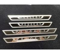 LOERSS 4 Pezzi Battitacco Battitacco per Auto, per Peugeot 308 408 508 3008 2008 307 2008-2021, Strisce Protettive in Acciaio Inossidabile, Accessori Esterna Antiscivolo AntiGraffio