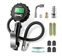 LOETAD Manometro Pressione Gomme Professionale, Manometro Digitale, Pistola Gonfiaggio Pneumatici 200 PSI Alta Precisione con Luce a LED e Schermo LCD per Auto, SUV, Camion, Moto e Biciclette