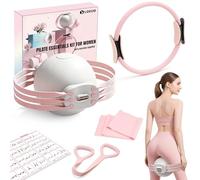 LOEUO Kit per pilates da donna, attrezzatura per pilates per allenamenti a casa, palla da pilates regolabile e set di anelli per esercizi