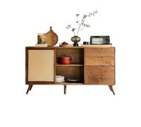 loeusjfnr Armadio per sala da pranzo semplice in legno massello rattan credenza per la casa in stile ceppo armadio da cucina