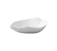 loeusjfnr Piatti per pasta, piatti da dessert in terracotta, stoviglie da 25,4 cm, in ceramica bianca, per hotel, cucina, stoviglie irregolari, creative, servizio fusion, antipasti, piatti da
