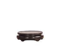 Loeusjfnr Supporto per Piedistallo per Piante, Base in Legno Massello, Teiera, Bonsai, Bruciatore di Incenso in Rame, Vaso Ornamentale, Supporto Rotondo in Legno per Esposizio,A