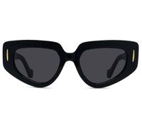 Loewe Anagram LW40160I Cat-Eye Sunglasses - Grey Lenses, Glossy Black Acetate Frame