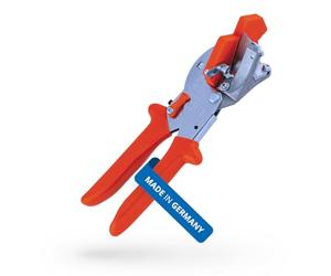 LÖWE® - Forbici per guarnizioni 4.104/V con due angoli di arresto per uso professionale nella costruzione di finestre - Strumento di guarnizione con taglio a V per sganciare profili di guarnizione agli angoli esterni