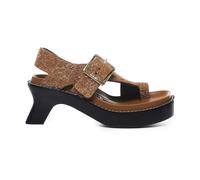 Loewe - Sandali in camoscio spazzolato con fibbie in metallo - -Shoes -Donna -Marrone -37 EU