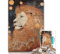 Löwen-Kunst-Puzzle 1000 Teile für Erwachsene und Jugendliche, Spielzeug, Lernspiele, Stressabbau, geeignet als Schreibtischdekoration, 38x26cm