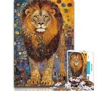 Löwen-Kunst-Puzzles für Erwachsene und Jugendliche, 1000 Teile, helfen dem Gehirn, süchtig machendes Spielzeug zu trainieren, um Geduld und Eltern-Kind-Interaktion zu fördern, 38x26cm