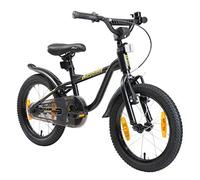 LÖWENRAD Bicicletta bambini 4-5 anni | Bici bambino bambina 16" pollici Freno a pattino e freno a retropedale | Nero