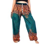 Lofbaz Donna Coulisse Rosa 1 Harem Boho Genio Pantaloni Verdure Verde M