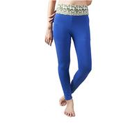 Lofbaz Donna Pantaloni Yoga Cintura Risvolto Elastica Blu Royal e Verdi M