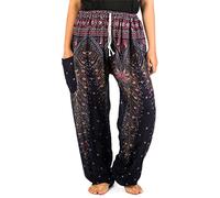 Lofbaz Donna Pavone 1 Coulisse Harem Boho Pantaloni Blu Scuro S