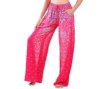 Lofbaz Donna Pavone 1 Coulisse Harem Boho Pantaloni Rosa & Azzurro XL