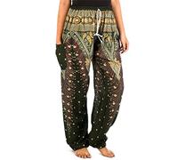 Lofbaz Donna Pavone 1 Coulisse Harem Boho Pantaloni Verde M
