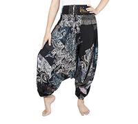 Lofbaz Donna Tuta Toppa Harem Boemo Harem Hippie Yoga Pantaloni - Nero - OS