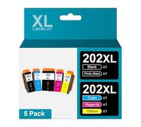 LOFBLAT 202XL Cartuccia d'inchiostro Multipack per Epson 202 XL per Expression Premium XP-6000 XP-6005 XP-6100 XP-6105 (Nero Ciano Magenta Giallo, 5-Pack)