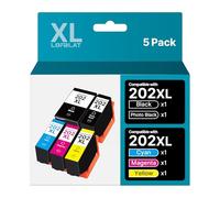 LOFBLAT 202XL Cartuccia d'inchiostro Multipack per Epson 202 XL per Expression Premium XP-6000 XP-6005 XP-6100 XP-6105 (Nero Ciano Magenta Giallo, 5-Pack)