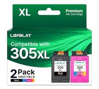 LOFBLAT 305XL Cartucce per HP 305XL 305 XL per DeskJet 2700 2710 2720 DeskJet Plus 4110 4120 Envy 6010 6020 6032 Envy Pro 6400 6420 (Nero Colore?2-Pack)
