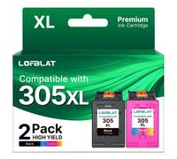 LOFBLAT 305XL Nero e Colore Cartucce per HP 305 XL per HP DeskJet 2720e 2820e